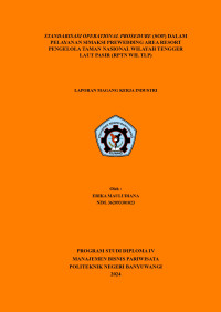 STANDARISASI OPERATIONAL PROCEDURE (SOP) DALAM PELAYANAN SIMAKSI PREWEDDING AREA RESORT PENGELOLAAN TAMAN NASIONAL WILAYAH TENGGER LAUT PASIR