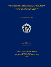 OPTIMALISASI STRUKTUR KOLOM DENGAN VARIASI DIMENSI PADA PEMBANGUNAN LABORATORIUM RISET TERPADU UNIVERSITAS PEMBANGUNAN NASIONAL (UPN) “VETERAN” YOGYAKARTA