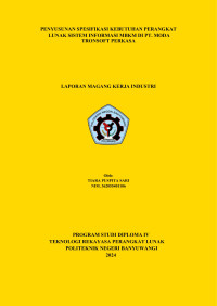 PENYUSUNAN SPESIFIKASI KEBUTUHAN PERANGKAT LUNAK SISTEM INFORMASI MBKM DI PT. MODA TRONSOFT PERKASA