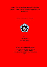 INSPEKSI KEKEDAPAN WATER BALLAST TANK PADA PROJECT KAPAL R-1175 DI GALANGAN PT. DOK PANTAI LAMONGAN