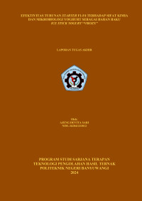 EFEKTIVITAS TURUNAN STARTER F1-F4 TERHADAP SIFAT KIMIA DAN MIKROBIOLOGI YOGHURT SEBAGAI BAHAN BAKU ICE STICK YOGURT “VROZY”