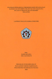 STANDAR OPERASIONAL PROSEDUR (SOP) PENANGANAN KAMAR VACANT DIRTY (VD) TO VACANT CLEAN (VC) DI LAGUNA REDANG ISLAND RESORT