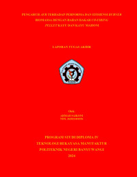 PENGARUH AFR TERHADAP PERFORMA DAN EFISIENSI BURNER BIOMASSA DENGAN BAHAN BAKAR CO FIRING PELLET KAYU DAN KAYU MAHONI