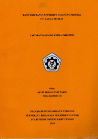 RANCANG BANGUN WEBSITE COMPANY PROFILE CV. JAYLA TECH.ID