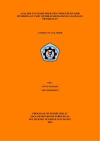 ANALISIS STANDARD OPERATING PROCEDURE (SOP) PENERIMAAN TAMU SENDRATARI RAMAYANA BALLET KAWASAN PRAMBANAN