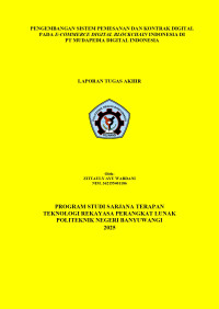 PENGEMBANGAN SISTEM PEMESANAN DAN KONTRAK DIGITAL PADA E-COMMERCE DIGITAL BLOCKCHAIN INDONESIA DI PT MUDAPEDIA DIGITAL INDONESIA