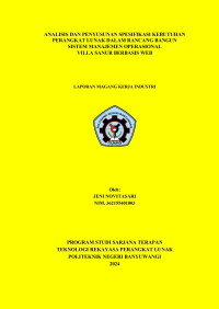 ANALISIS DAN PENYUSUNAN SPESIFIKASI KEBUTUHAN PERANGKAT LUNAK DALAM RANCANG BANGUN SISTEM MANAJEMEN OPERASIONAL VILLA SANUR BERBASIS WEB