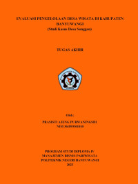 EVALUASI PENGELOLAAN DESA WISATA DI KABUPATEN BANYUWANGI (STUDI KASUS DESA SONGGON)