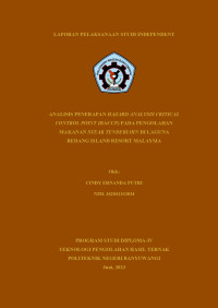 ANALISIS PENERAPAN HAZARD ANALYSIS CRITICAL CONTROL POINT (HACCP) PADA PENGOLAHAN MAKANAN STEAK TENDERLOIN DI LAGUNA REDANG ISLAND RESORT MALAYSIA