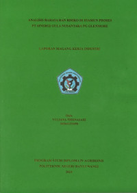 ANALISIS BAHAYA DAN RISIKO DI STASIUN PROSES PT SINERGI GULA NUSANTARA PG GLENMORE