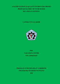 ANALISIS STATISTICAL QUALITY CONTROL PADA PROSES PRODUKSI KLEMBEN DI UD SRI REJEKI KECAMATAN GENTENG