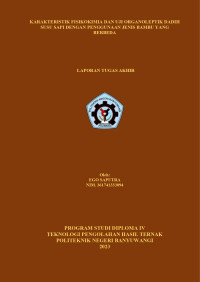 KARAKTERISTIK FISIKOKIMIA DAN UJI ORGANOLEPTIK DADIH SUSU SAPI DENGAN PENGGUNAAN JENIS BAMBU YANG BERBEDA