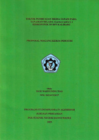 TEKNIK PEMBUATAN MEDIA TANAM PADA TANAMAN SELADA ( LACTUCA SATIVA L. ) HIDROPONIK DI BPP KALIBARU