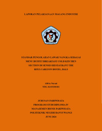 STANDAR PENGOLAHAN LAWAR NANGKA SEBAGAI \R\NMENU BUFFET BREAKFAST COLD KITCHEN \R\NSECTION DI SENSES RESTAURANT THE \R\NRITZ-CARLTON HOTEL, BALI\R\N