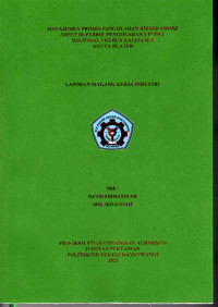 MANAJEMEN PROSES PENGOLAHAN RIBBED SMOKE SHEET DI PABRIK PENGOLAHAN 1 PTPN I REGIONAL 5 KEBUN KALISANEN KOTTA BLATER