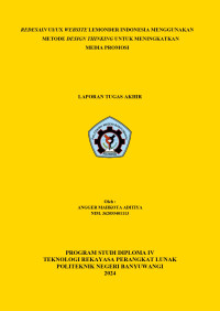 REDESAIN UI/UX WEBSITE LEMONDER INDONESIA MENGGUNAKAN METODE DESIGN THINKING UNTUK MENINGKATKAN MEDIA PROMOSI
