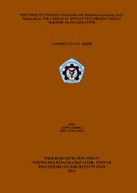 IDENTIFIKASI CEMARAN ESCHERICHIA COLI, STAPHYLOCOCCUS AUREUS, DAN SALMONELLA SP. PADA BEKAMAL DENGAN PENAMBAHAN ISOLAT BAKTERI ASAM LAKTAT B7B