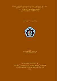 STRATEGI PEMASARAN SUSU SAPI DENGAN METODE PENDEKATAN BLUE OCEAN STRATEGY DI PT. MARGO UTOMO KALIBARU KABUPATEN BANYUWANGI