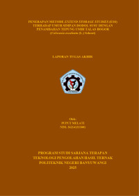 PENERAPAN METODE EXTEND STORAGE STUDIES (ESS) TERHADAP UMUR SIMPAN DODOL SUSU DENGAN PENAMBAHAN TEPUNG UMBI TALAS BOGOR (COLOCASIA ESCULENTA (L.) SCHOOT)