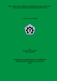 PENGARUH LAMA FERMENTASI TERHADAP KADAR NPK PUPUK ORGANIK CAIR KOHE SAPI DAN MOL RUMEN SAPI