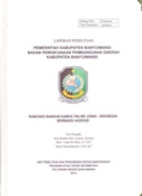 LAPORAN PENELITIAN PEMERINTAH KABUPATEN BANYUWANGI BADAN PERENCANAAN PEMBANGUNAN DAERAH KABUPATEN BANYUWANGI