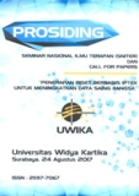 PROSIDING SEMINAR NASIONAL ILMU TERAPAN (SNITER) DAN CALL FOR PAPERS